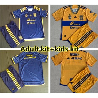 เสื้อกีฬาแขนสั้น ลายทีมชาติฟุตบอล Tigres UANL 2023 2024 ชุดเหย้า สําหรับเด็ก และผู้ใหญ่