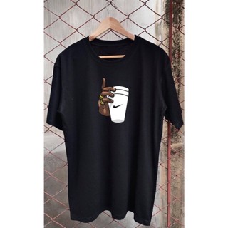 Nik * Cup Aesthetic Pattern เสื้อยืดคุณภาพดีพิมพ์ Unisex ผ้าฝ้าย  100%