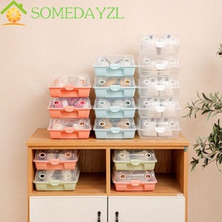 Somedayzl กล่องลิ้นชักเก็บรองเท้า แบบหนา กันฝุ่น สีโปร่งใส