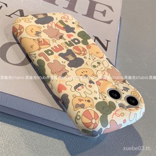 เคสป้องกันโทรศัพท์มือถือ แบบนิ่ม ลายการ์ตูนสัตว์น่ารัก กันกระแทก สําหรับ iPhone 13 14Promax 12promax 11 xs xr xsmax