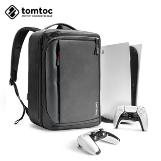 tomtoc Play Station5 game host storage bag PS5 portable backpack large capacity applicable game machine host bag stone Black