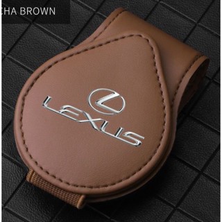 LEXUS LOGO car sun visor card business card leather storage clip CT200H ES300H ES260 LM300H LS500H NX350H NX260 NX400+ RX300 RX450 UX260H interior modified storage glasses clip sunglasses flip holder