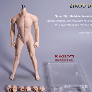 พร้อมส่ง JIAOU JO-K11C 1/6 ยางเคลือบกล้ามเนื้อ เอเชีย สําหรับผู้ชาย เพาะกาย