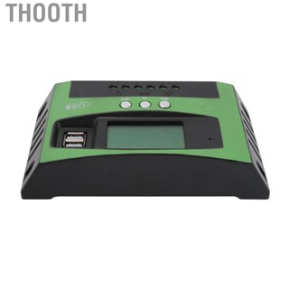 Thooth MPPT Solar Panel Controller with Dual USB Ports LCD Display Automotive Charge Regulator 12V 24V