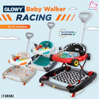 (15858) GLOWY (โกลวี่) Baby Walker รถหัดเดิน GLOWY Baby Walker รุ่น Racing สำหรับเด็กอายุตั้งแต่ 6 – 12 เดือน รับน้ำห...