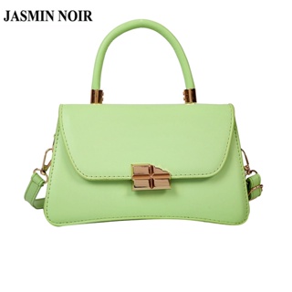 Jasmin NOIR ล็อค หนัง PU กระเป๋าถือ ผู้หญิง ลําลอง พนัง ขนาดเล็ก กระเป๋าสะพายข้าง