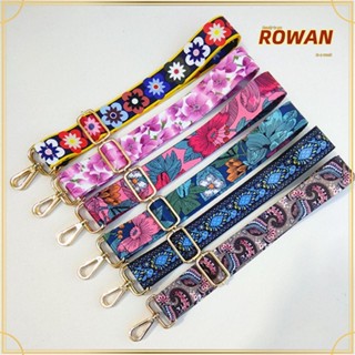 Rowans สายสะพายกระเป๋า สะพายข้าง ปักลายดอกไม้ ปรับได้