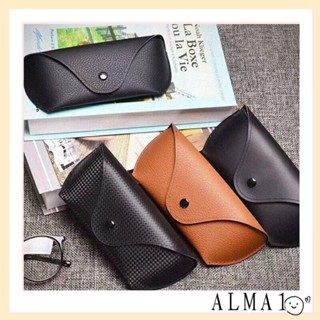 Alma กระเป๋าเคสหนัง PU ป้องกันแรงกด สําหรับเก็บแว่นตากันแดด สายตาสั้น