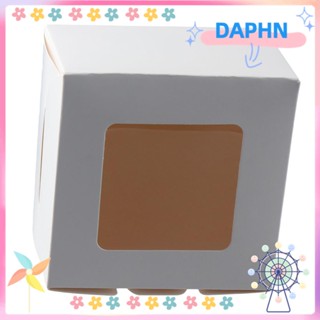 DAPHS กล่องกระดาษใส่ขนมหวาน เค้ก แบบใช้แล้วทิ้ง ขนาด 4x4 x 2.5 นิ้ว สีขาว สําหรับวันเกิด 10 ชิ้น