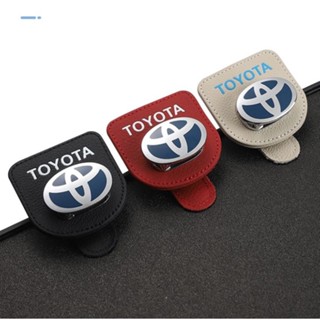 TOYOTA LOGO Metal Glasses Clip Highlander CAMRY Yaris RAV4 Crown COROLLA LAND CRUISER PRADO SIENNA REIZ VIOS FJ CRUISER Venza Alphard Interior Sun Visor Sunglasses Card Holder