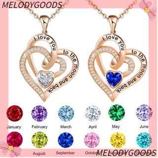 MELODG เครื่องประดับ สร้อยคอ จี้รูปหัวใจ 5A Cubic Zirconia สําหรับผู้หญิง