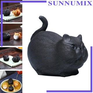 [Sunnimix] ตุ๊กตาแมวขี้เกียจ ขนาดเล็ก แฮนด์เมด สไตล์จีน สําหรับตกแต่งบ้าน โต๊ะน้ําชา