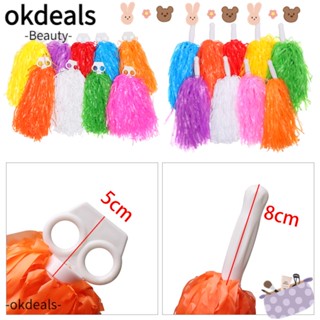 OKDEALS ปอมปอมเชียร์ลีดเดอร์ 2 แบบ 1 คู่ สําหรับเต้นรํา