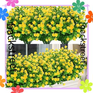Backstreet ดอกไม้ประดิษฐ์ D พืชพลาสติกตกแต่งในร่มกลางแจ้ง Greenery Eucalyptus Camellia