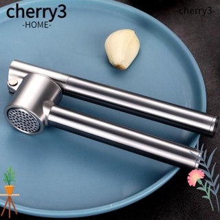 Cherry3 เครื่องบดกระเทียม สเตนเลส ทําความสะอาดง่าย สีเงิน สําหรับห้องครัว