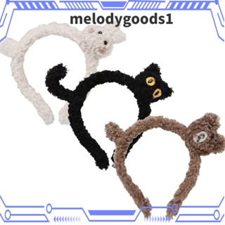 Melodygoods1 ที่คาดผม ที่คาดผม ตุ๊กตาการ์ตูนแมว กระต่าย ของขวัญ แมวดํา เครื่องประดับศีรษะ คริสต์มาส ปาร์ตี้ฮาโลวีน