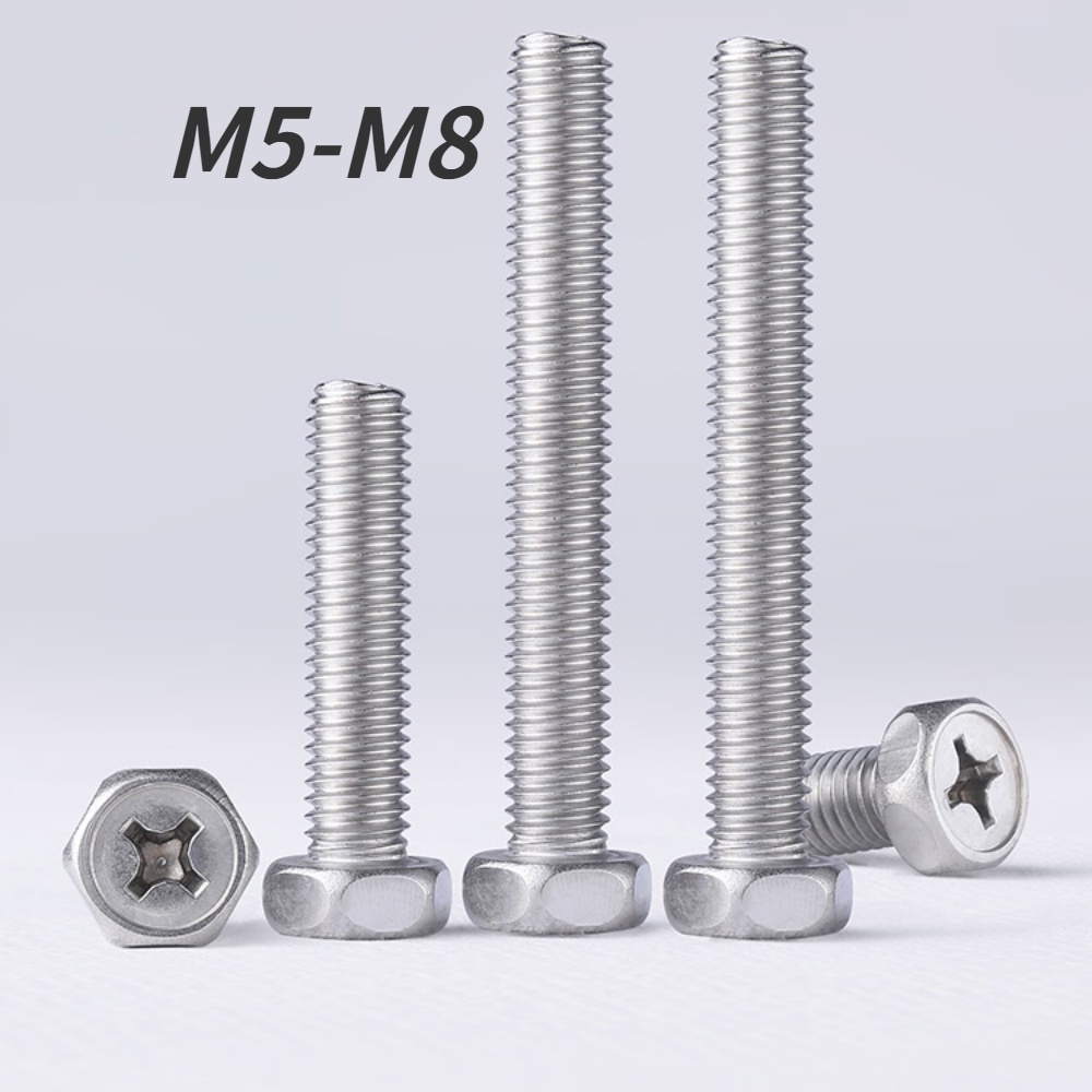 [XNY] สกรูสเตนเลส 304 ทรงหกเหลี่ยม M5 M6 M8 สําหรับคอมพิวเตอร์