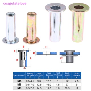 Coagulatelove หมุดเหล็ก M4 M5 M6 M8 สกรูยึดป้ายทะเบียนรถยนต์ 5 ชิ้น [ขายดี]