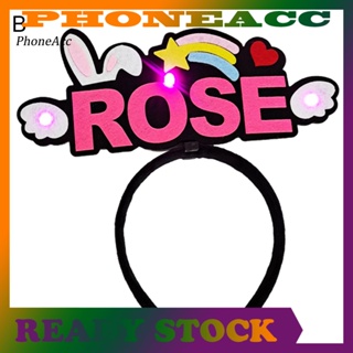 Phoneacc ที่คาดผม ลายการ์ตูน BLACKPINK LISA ROSE มีไฟกระพริบ สําหรับคอนเสิร์ต