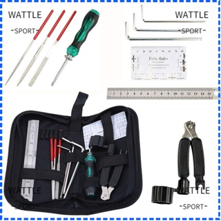 Wattle ชุดเครื่องมือประแจปรับแต่งร่อง สําหรับซ่อมแซมกีตาร์ 11 ชิ้น