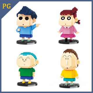 บล็อกอาคาร Crayon Shin-chan ประกอบชิ้นส่วน ของเล่นปริศนา