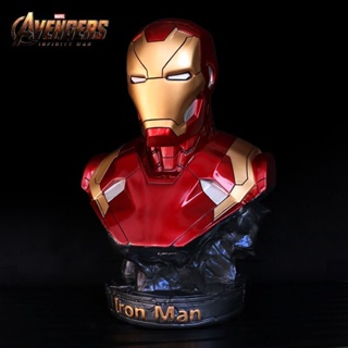 โมเดลฟิกเกอร์ Marvel Avengers GK Iron Man bust MK46 แฮนด์เมด ขนาด 17 ซม. สําหรับตกแต่ง