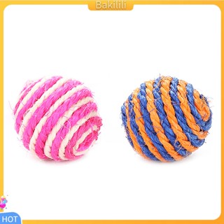 {Bakilili} ลูกบอลเชือกสาน ของเล่นเคี้ยว สําหรับสัตว์เลี้ยง แมว 2 ชิ้น