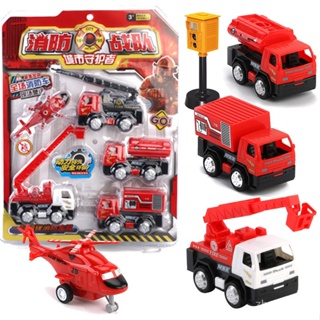 New goods special drop-resistant Inertial Engineering vehicle fire rescue ladder excavator mud truck traffic lights road signs boys childrens toys