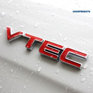 [CFGY Auto] สติกเกอร์โลหะ ลายโลโก้ VTEC สําหรับติดตกแต่งรถยนต์ Hond-a