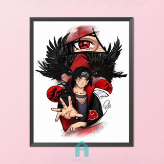 ชุดปักครอสสติตช์ ผ้าฝ้าย 11CT พิมพ์ลาย Uchiha Itachi DIY [Acelit.th]