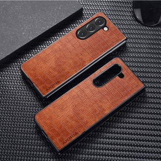 เคสโทรศัพท์มือถือหนังจระเข้ ฝาพับ บาง หรูหรา สําหรับ samsung galaxy z fold 5 4 fold 3 5G galaxy z fold 5