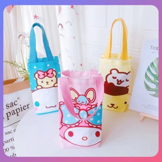 Sanrio กระเป๋าใส่ขวดน้ํา ผ้าแคนวาส แบบพกพา สําหรับของขวัญ