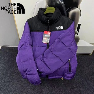 เสื้อแจ็กเก็ต ผ้าฝ้าย แบบหนา ปักลายโลโก้ The North Face แฟชั่นฤดูหนาว สําหรับคู่รัก