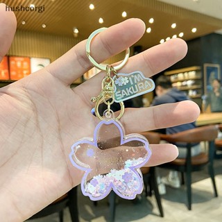 [hushcorgi] พวงกุญแจอะคริลิค รูปดอกซากุระน่ารัก สร้างสรรค์ สําหรับคู่รัก พร้อมส่ง