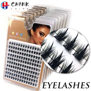 Chink ขนตาปลอม 10 แถว D Curl Segment Lashes Manga สําหรับแต่งหน้า