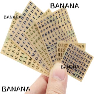 Banana1 สติกเกอร์ตัวเลข นิกเกิล ทองแดง สีเงิน 24 แผ่น