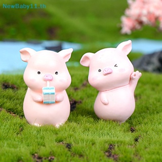 Onebaby ฟิกเกอร์หมูคาวาอี้ ขนาดเล็ก สุ่มสี สําหรับตกแต่งบ้านตุ๊กตา สวนขวด DIY