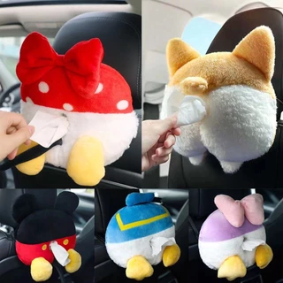 กล่องใส่ทิชชู่ในรถยนต์ ตุ๊กตาการ์ตูนน่ารัก กล่องทิชชู่ในรถ เครื่องประดับตกแต่งรถยนต์ อุปกรณ์ตกแต่งรถยนต์