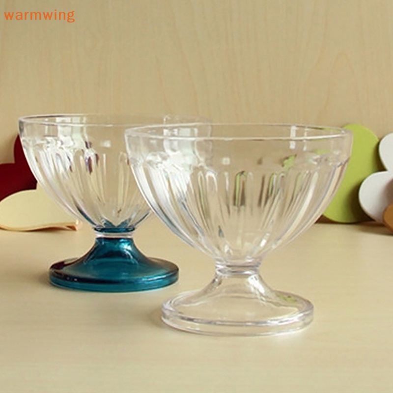 Warmwing ถ้วยแก้วใส่สลัด ไอศกรีม ลายนูน ขนาด 250 มล. TH