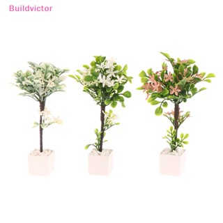 Buildvictor โมเดลกระถางต้นไม้จําลอง ขนาดเล็ก 1/12 สําหรับตกแต่งบ้านตุ๊กตา TH