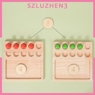 [Szluzhen3] บอร์ดไม้นับจํานวนคณิตศาสตร์ Montessori ของเล่นเสริมประสาทสัมผัส สําหรับเด็ก