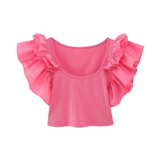 เสื้อท็อปแขนสั้น เข้ารูป ขนาดเล็ก C4-67801