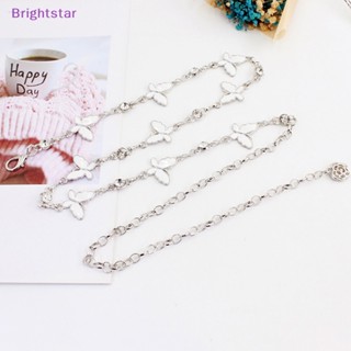 Brightstar เข็มขัดโซ่โลหะ รูปผีเสื้อ ปรับได้ หรูหรา ของขวัญ สําหรับตกแต่งเสื้อกันหนาว