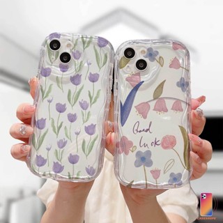 เคสโทรศัพท์มือถือ แบบใส ขอบโค้ง ลายดอกทิวลิป 3D สีม่วง สําหรับ Infinix Note 12 PRO 12 Turbo G96 Smart 5 7 4 6 Plus 5PRO Hot 20i 30i 8 9 20 12 30 10 11 Play 8 Lite 9 PRO 11 Plus 10 Lite