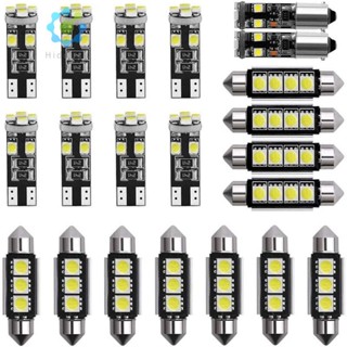 [Idduck.Th] ชุดหลอดไฟ LED ถอดรหัส ทรงโดม สําหรับติดตกแต่งภายในรถยนต์ อ่านหนังสือ 21 ชิ้น