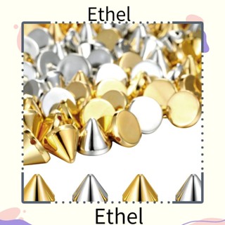 Ethel1 เข็มหมุด พลาสติก สีเงิน สีทอง 10 มม. 200 ชิ้น DIY