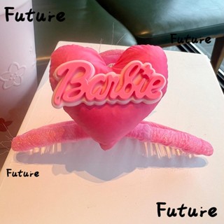 Future กิ๊บติดผมหางม้า รูปตุ๊กตาบาร์บี้ สีชมพู หรูหรา แฟชั่นสําหรับผู้หญิง