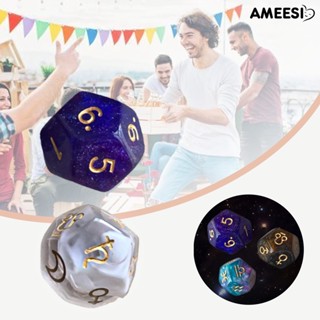 Ameesi ชุดลูกเต๋าอะคริลิค 12 ด้าน 12 กลุ่มดาว สําหรับไนท์คลับ 3 ชิ้น