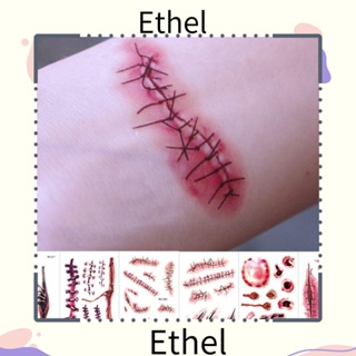 Ethel1 สติกเกอร์รอยสักชั่วคราว ลายรอยแผลเป็น รอยแผลเป็น รอยสักชั่วคราว สําหรับเด็ก 25 ชิ้น