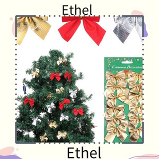 Ethel1 โบว์ ของขวัญ เครื่องประดับแฟชั่น DIY สําหรับตกแต่งปาร์ตี้คริสต์มาส 12 ชิ้น